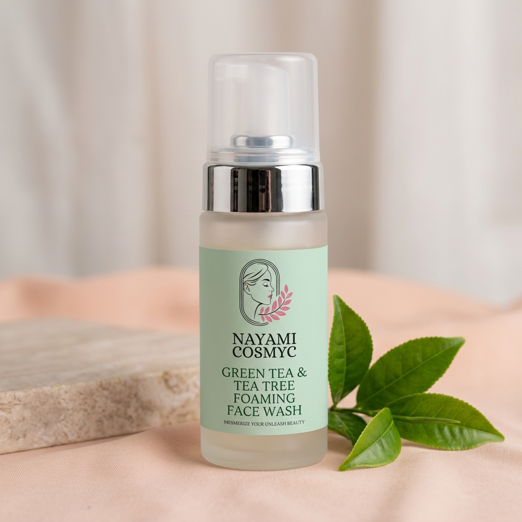 Green Tea & Tea Tree Foaming Face Wash — Nayami Cosmyc